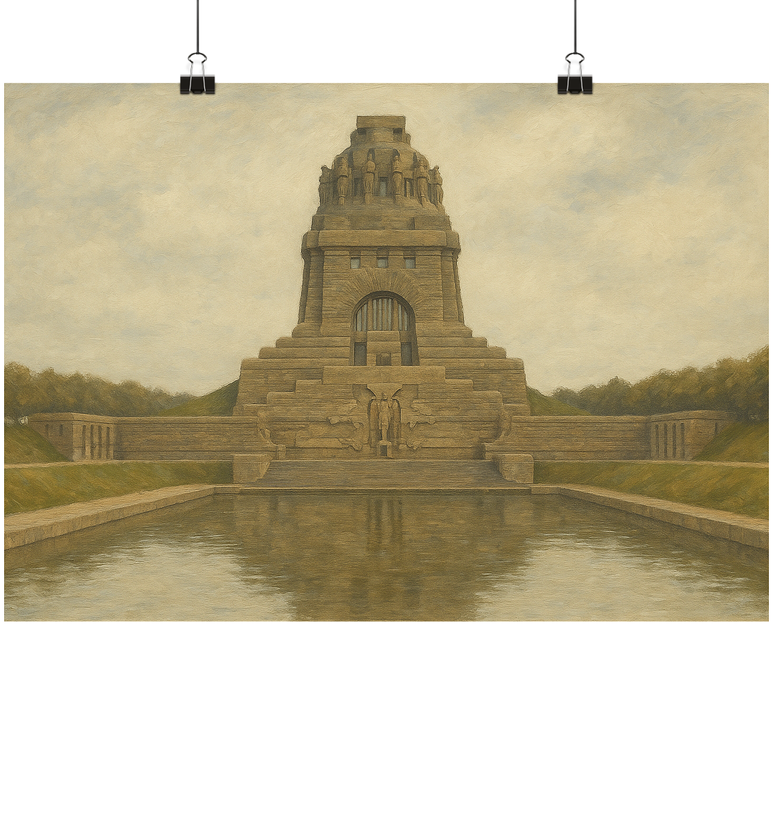 Völkerschlachtdenkmal Kunstdruck - Poster Din A3 (quer)