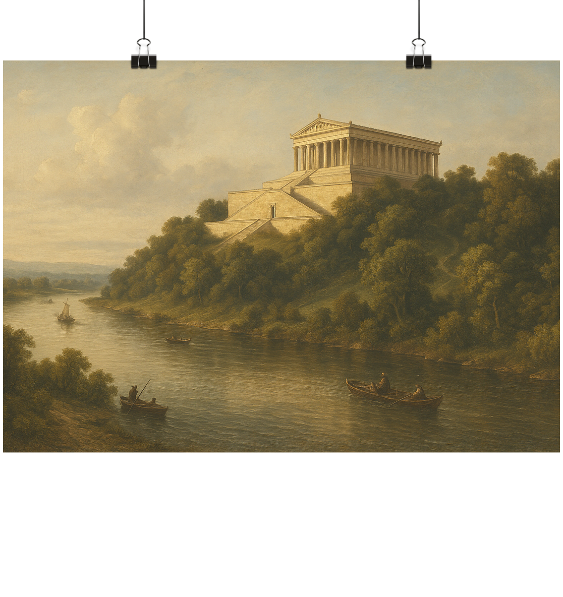 Walhalla in Regensburg - Poster Din A3 (quer)